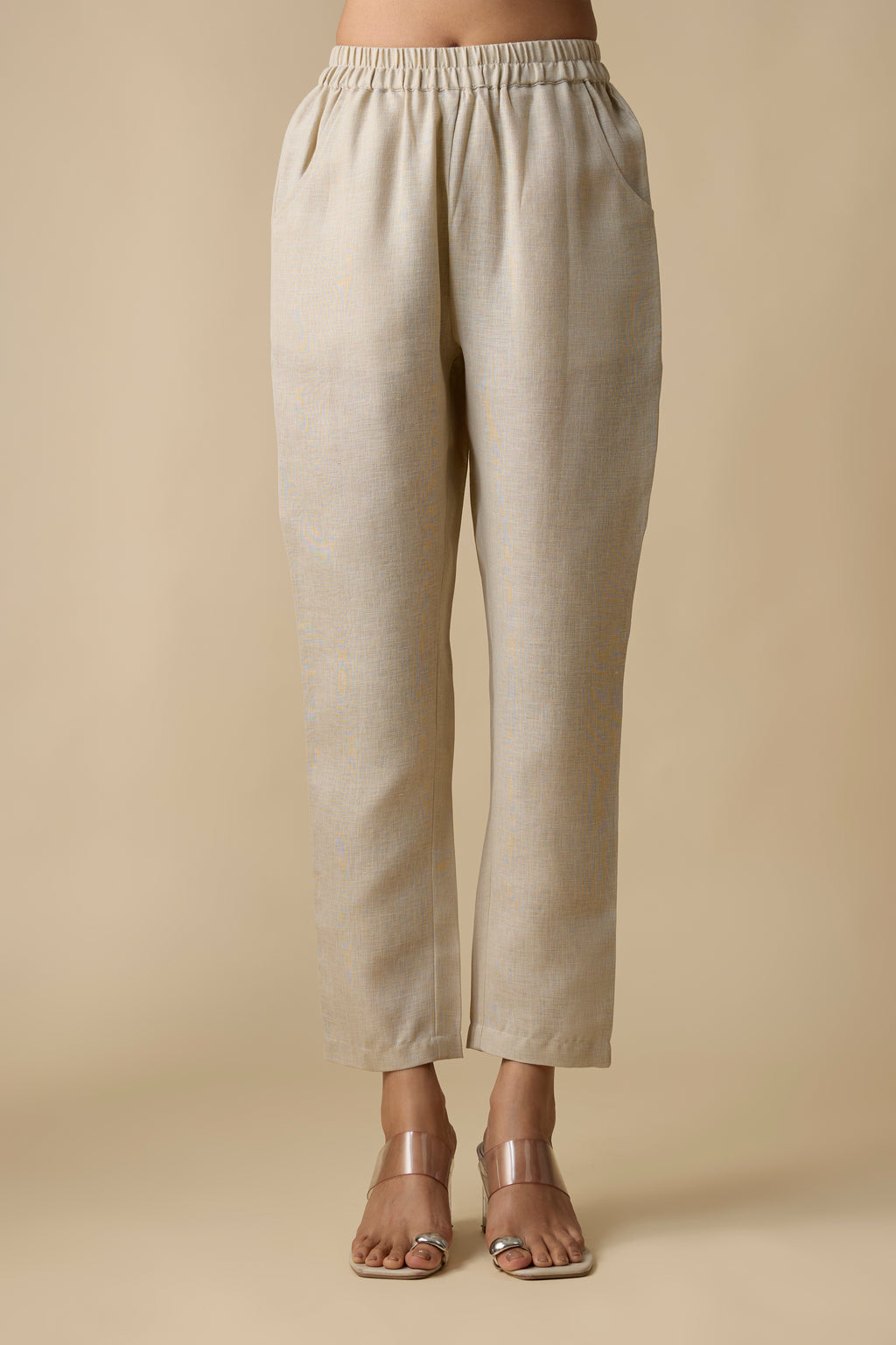 ENSEMBLE GILET BEIGE SANS MANCHES